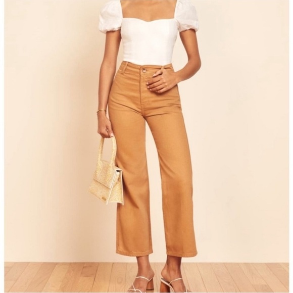 🆕 Reformation Marine Jeans in Butterscotch - Picture 1 of 9